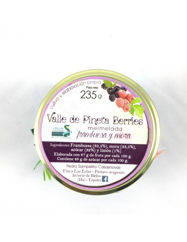 Mermelada de frambuesa y mora Valle...
