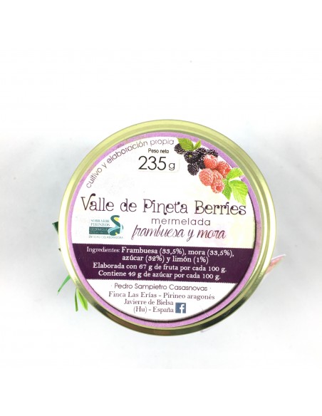 Mermelada de frambuesa y mora Valle de Pineta Berries