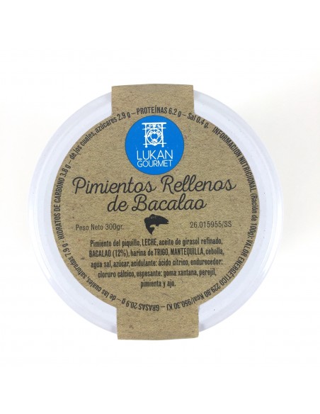 Pimientos rellenos de bacalao Lukán Gourmet