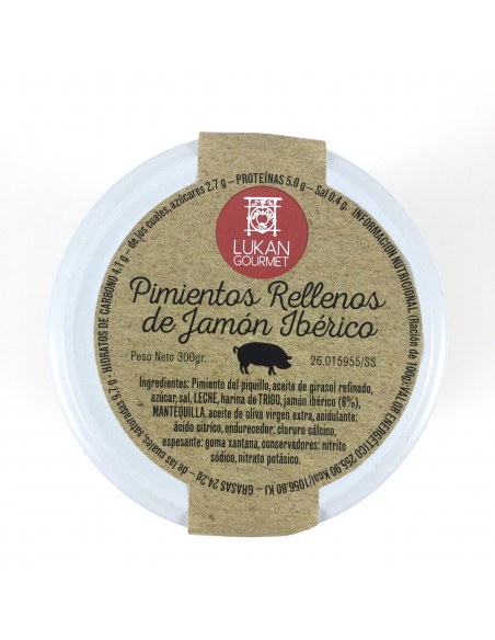 Pimientos rellenos de jamón ibérico Lukán Gourmet