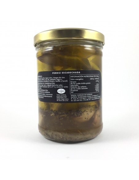 Perdiz escabechada El corral del tío Nicasio