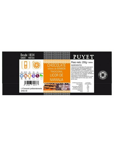 Turrón Trufado con Licor de Naranja Puyet