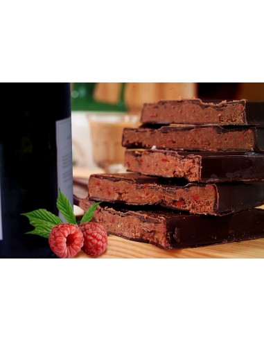 Turrón Trufado de Vino con Frambuesas...
