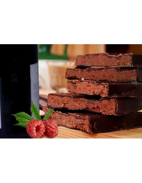 Turrón Trufado de Vino con Frambuesas Puyet