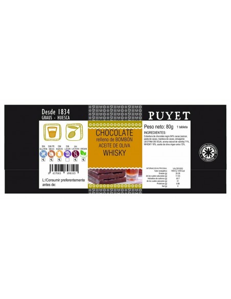 Turrón Trufado con Whisky Puyet