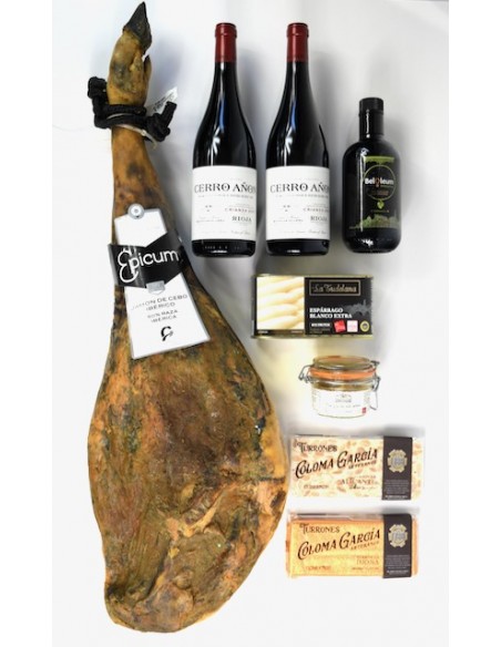 Caja con Jamón ibérico Torres 1